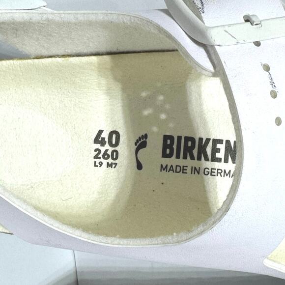 Birkenstock Milano Sandals White Birko-Flor Adjustable Straps Size 40 L 9 M7 - Picture 6 of 11